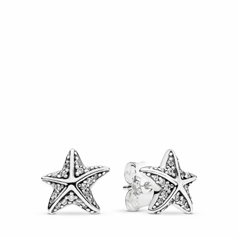 Pandora Australia Tropical Starfish Stud Earrings - Sterling Silver | KWMZBR183